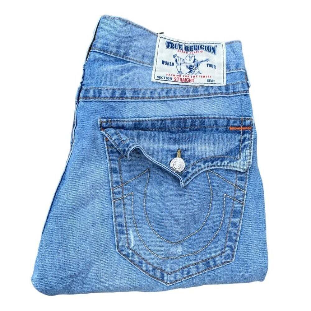 True Religion Jeans Size 34 STRAIGHT Blue